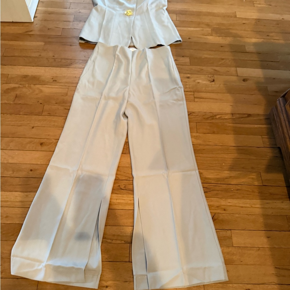 Commense Cream Wide Leg Jumpsuit